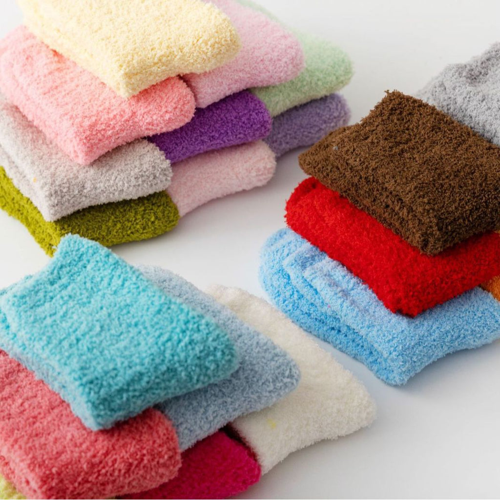 Womens Coral Fleece Sleep Socks