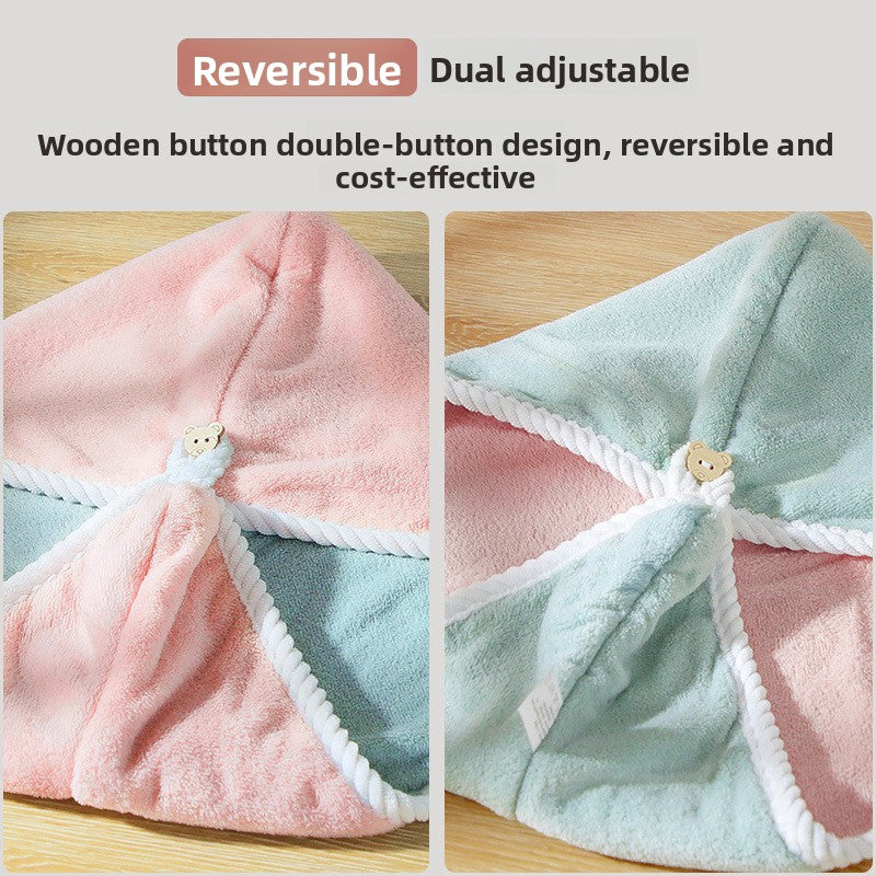 Bear Pattern Hair Drying Cap
